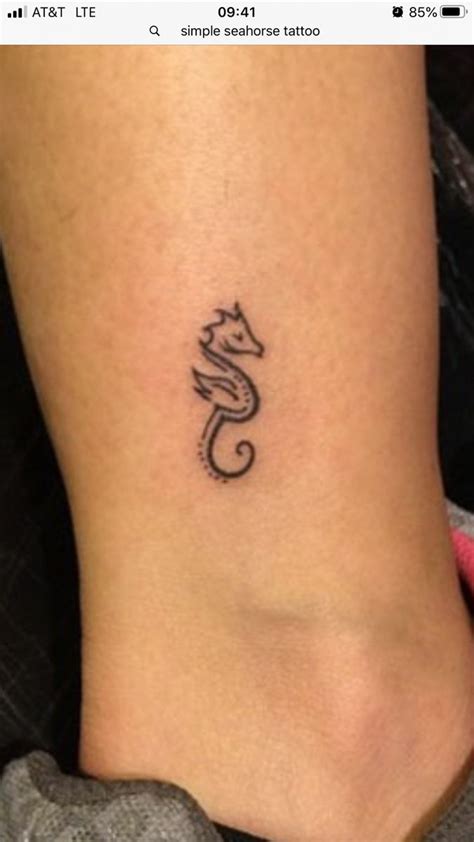 Seahorse tattoo | Seahorse tattoo, Palm tattoos, Trendy tattoos