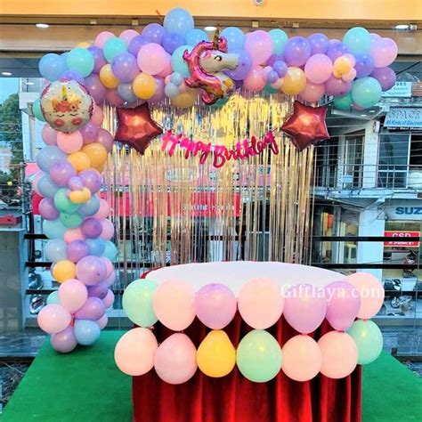 Simple Birthday Stage Backdrop Decoration