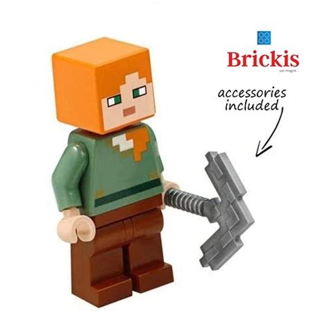 LEGO® MINECRAFT Alex With Pickaxe Minifigure Accessories for - Etsy