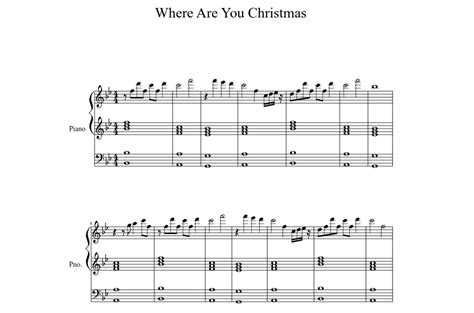 Where Are You Christmas Sheet Music Piano Free | Audiolover