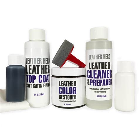 Leather Repair and Restoration Color Restorer Complete Kit for Handbags, Sofas, Shoes & More 4oz ...