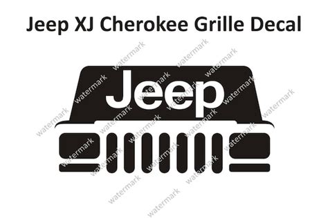 Jeep XJ Cherokee Classic Sport Grille Logo Decal by Robnmon