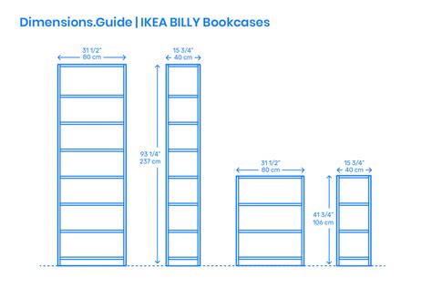 IKEA Billy Bookcase Wide Tall Combination Dimensions, 42% OFF