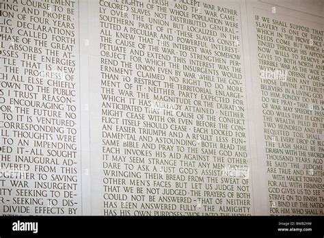 Inscription at lincoln memorial, Washington DC, USA Stock Photo - Alamy