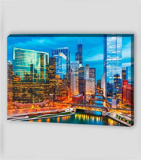 Chicago Skyline Canvas Art Canvas Wall Art Chicago Skyline | Etsy