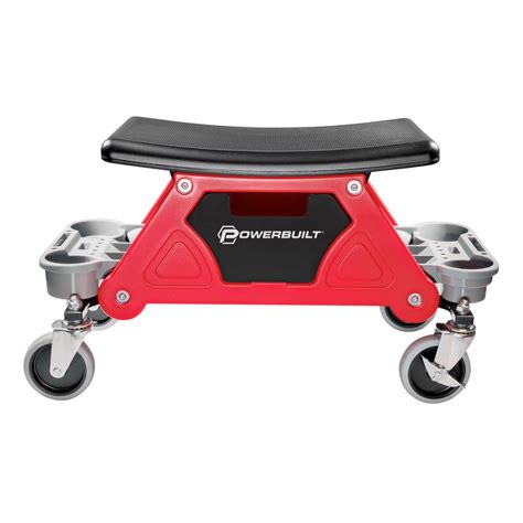 Heavy Duty Roller Mechanics Seat and Brake Stool with 4-in.