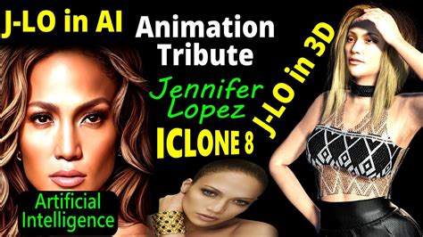 🤗3D Animation🤗Jennifer Lopez 3D Model also Artificial Intelligence AI ...