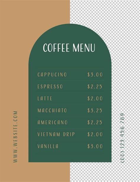 Aesthetic Coffee Shop Menu Design Template in 2022 | Menu design template, Coffee shop menu ...