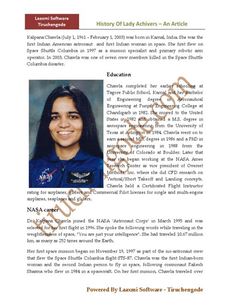 Kalpana Chawla | Space Shuttle Program (41 views)