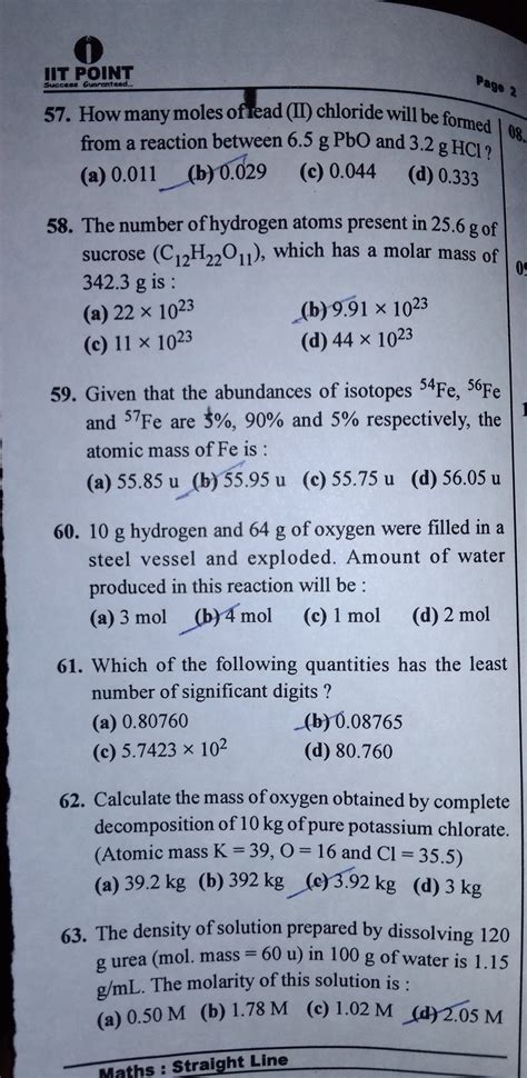 questions based on mole concept plzz answer - Brainly.in