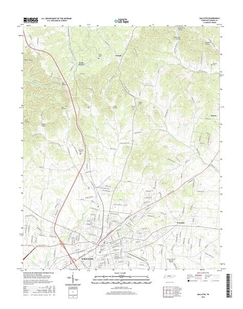 MyTopo Gallatin, Tennessee USGS Quad Topo Map