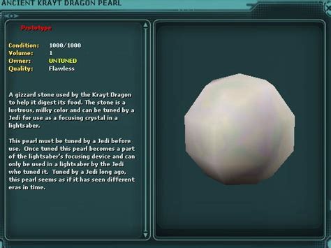 Krayt Dragon Pearl - SWG Wiki, the Star Wars Galaxies wiki