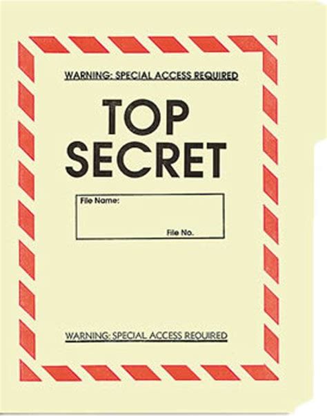 Top Secret Folder Template