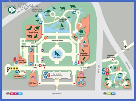 New York zoo map - ToursMaps.com