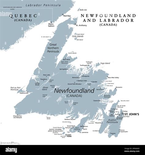 Newfoundland and labrador map hi-res stock photography and images - Alamy