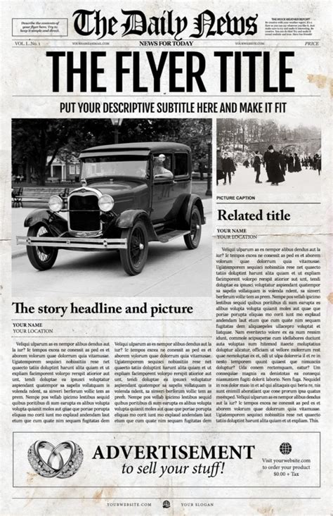 Photoshop Newspaper Template (Graphic) by Newspaper Templates · Creative Fabrica