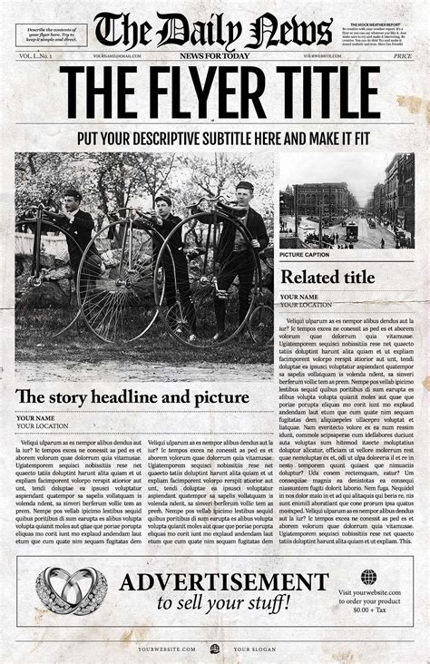 Newspaper Template InDesign by Newspaper Templates on @creativemarket | Newspaper template ...