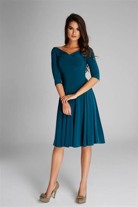 Dark Cyan Dress for Fashion Ladies - Beren Store