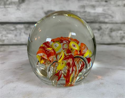 Vintage Handblown Glass Paperweight