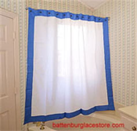 Hemstitch Shower Curtains Color Borders