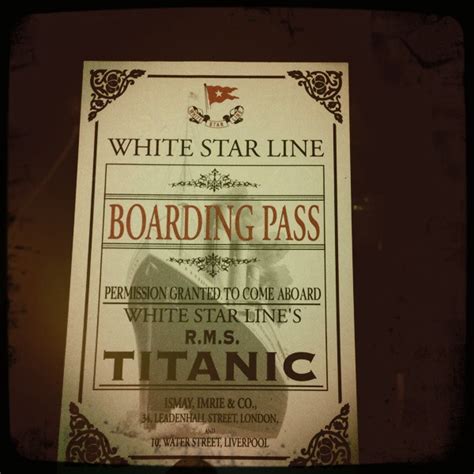 R.M.S.Titanic Boarding pass | (Courtesy of my Hipstamatic) T… | Flickr
