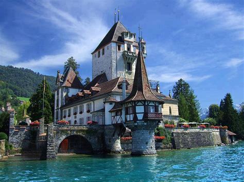 The amazing world: Castle-like villa on the shores of Lake Thun in ...