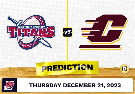 Detroit Mercy vs. Central Michigan Prediction, Odds, College Basketball Picks [12/21/2023]