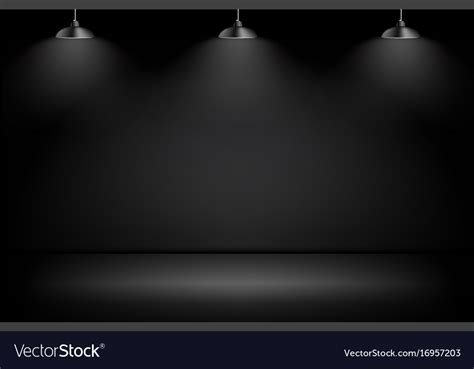 Abstract gallery background with lighting lamp Vector Image