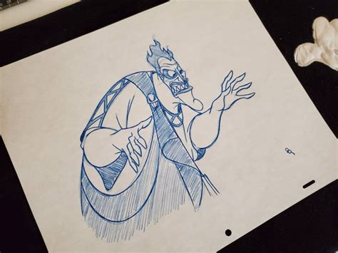 Disney Hercules Hades Drawing-sketch-animation-signed | Etsy