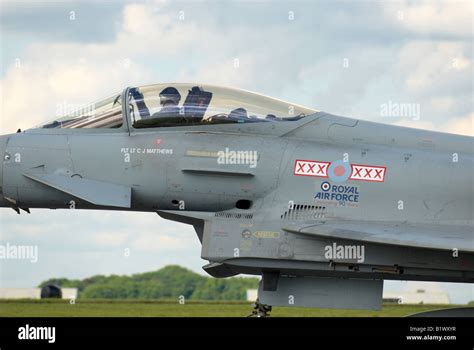 RAF Eurofighter Typhoon Nose Cockpit Kemble Air Show 2008 Stock Photo ...