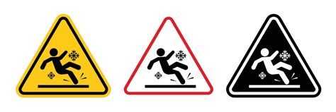 Slippery ice sign 42122551 Vector Art at Vecteezy