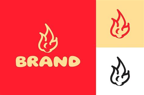 Premium Vector | Hand Drawn Fire Vector Logo