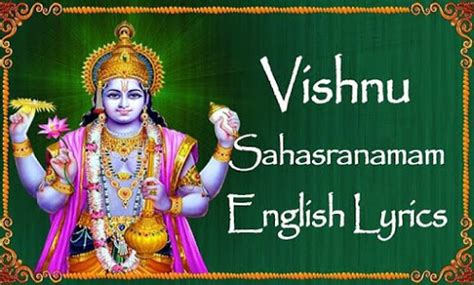 Vishnu Sahasranamam Lyrics in English with Meaning