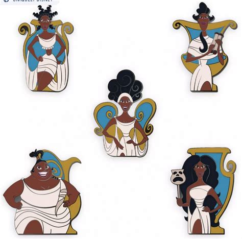 53246 - D23 Exclusive - The Muses Pin Set - Hercules 25th Anniversary - Disney Fan Club Disney Pin