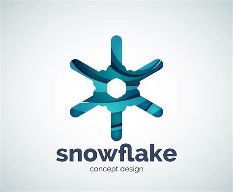 Premium Vector | Vector Christmas snowflake logo template