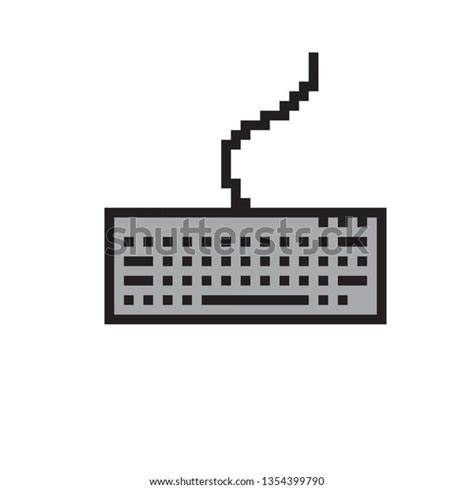 Pixel Art Keyboard Stock Vector (Royalty Free) 1354399790 | Shutterstock