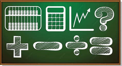 Math Symbols On Blackboard Graphic Blackboard Series Vector, Graphic ...