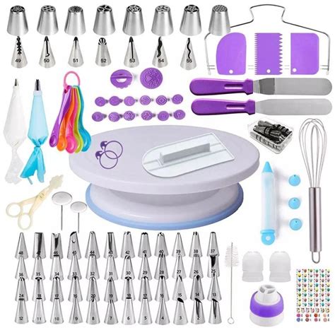 137pcs-set-Cake-Decorating-Set-Stainless-Pastry-Nozzles-Cake-Turntable ...