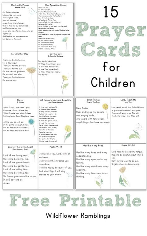 Prayer Cards Printable - Printable Word Searches