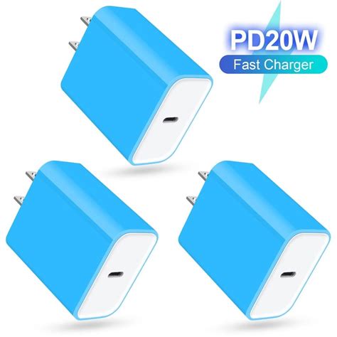 USB C Block,Wall Charger Block,3PCS AILKIN 20W PD Type C Block Chargers Wall Charger Block Fast ...