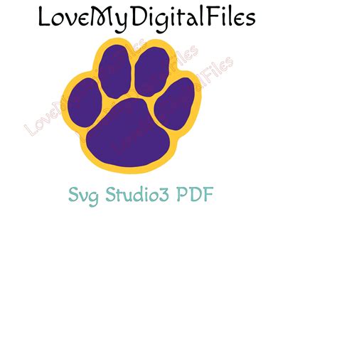 Lsu Tiger Paw Stencil