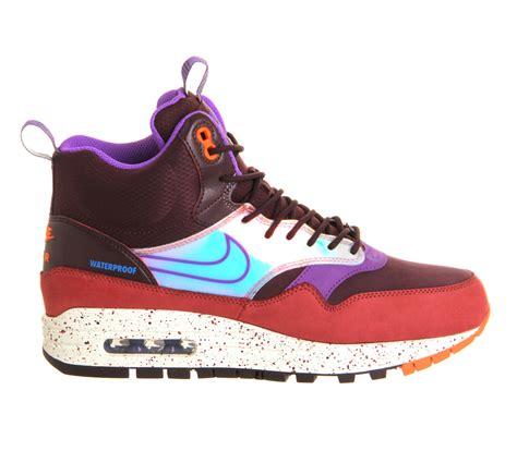 Nike Air Max 1 Mid Sneakerboots in Purple - Lyst