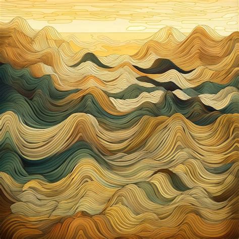 Premium AI Image | a painting of a wave that is called a painting.