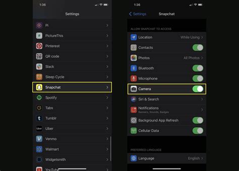 How to Allow Camera on Snapchat