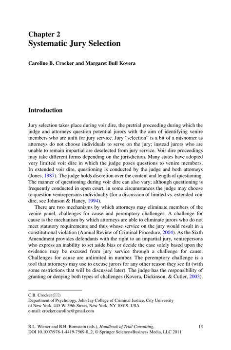 (PDF) Systematic Jury Selection