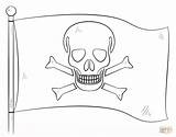 Pirate Flag Coloring Page Sketch sketch template