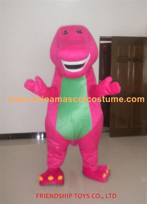 Barney moving mascot costume