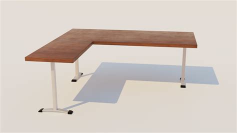 3D Desk Blender Wood Model - TurboSquid 1506757