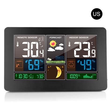 Wireless Weather Station Indoor Outdoor 3-in-1 Weather Thermometer ...