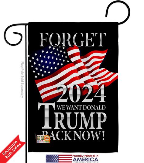 Trump Back Now Garden Flag Political 13 X18.5 Double-Sided House Banner ...